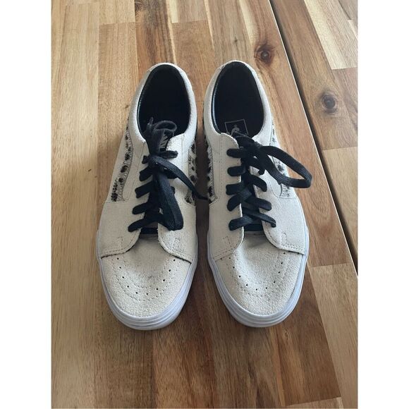 Vans SK8 Low Soft Suede Marshmallow Dalmatian Womens Skate Shoe Sneakerl - Picture 2 of 7